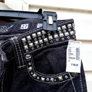 MISS ME BLACK DENIM JEANS SIZE 27 × 32